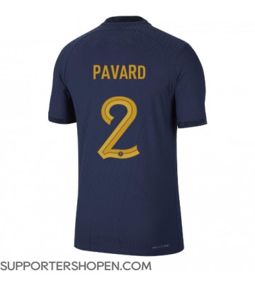 Frankrike Benjamin Pavard #2 Hemma Matchtröja VM 2022 Kortärmad